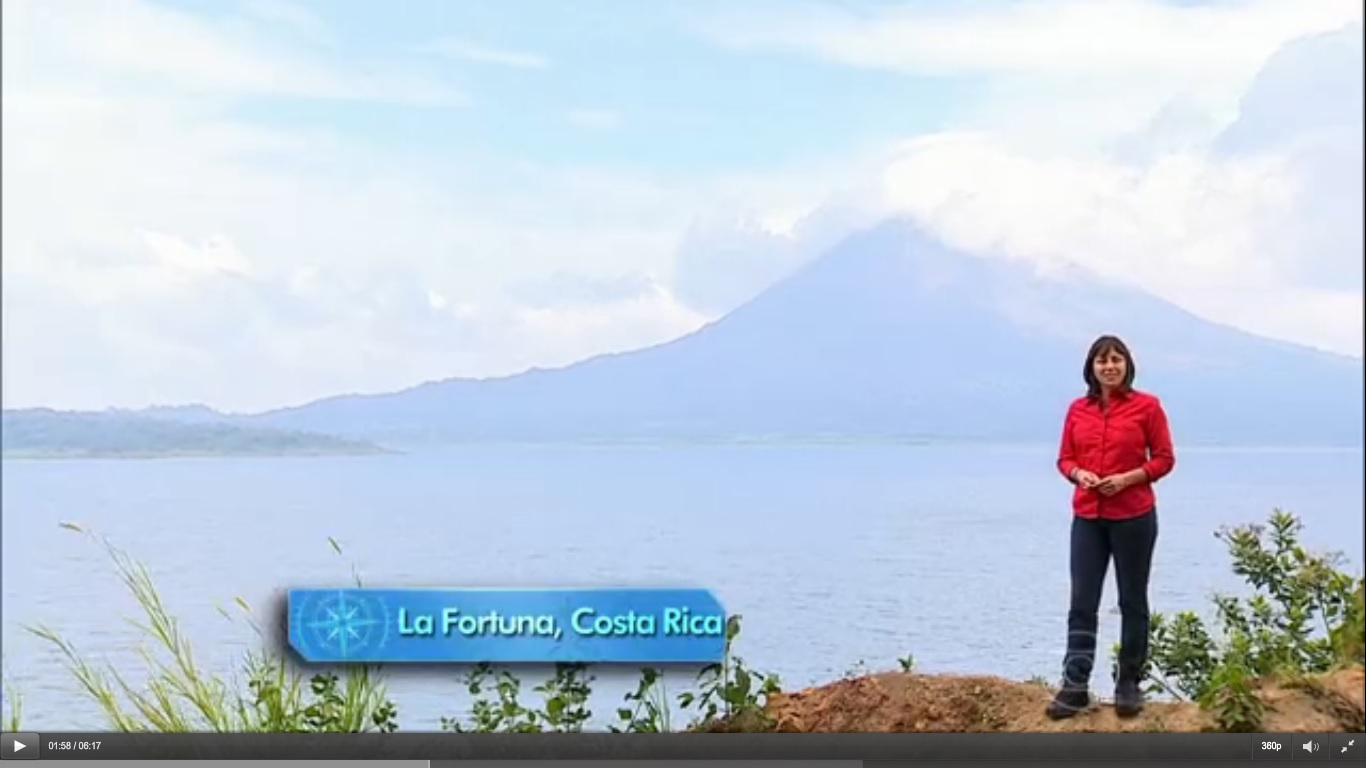 Cadena internacional brasileña TV Globo destaca las bellezas de Costa Rica