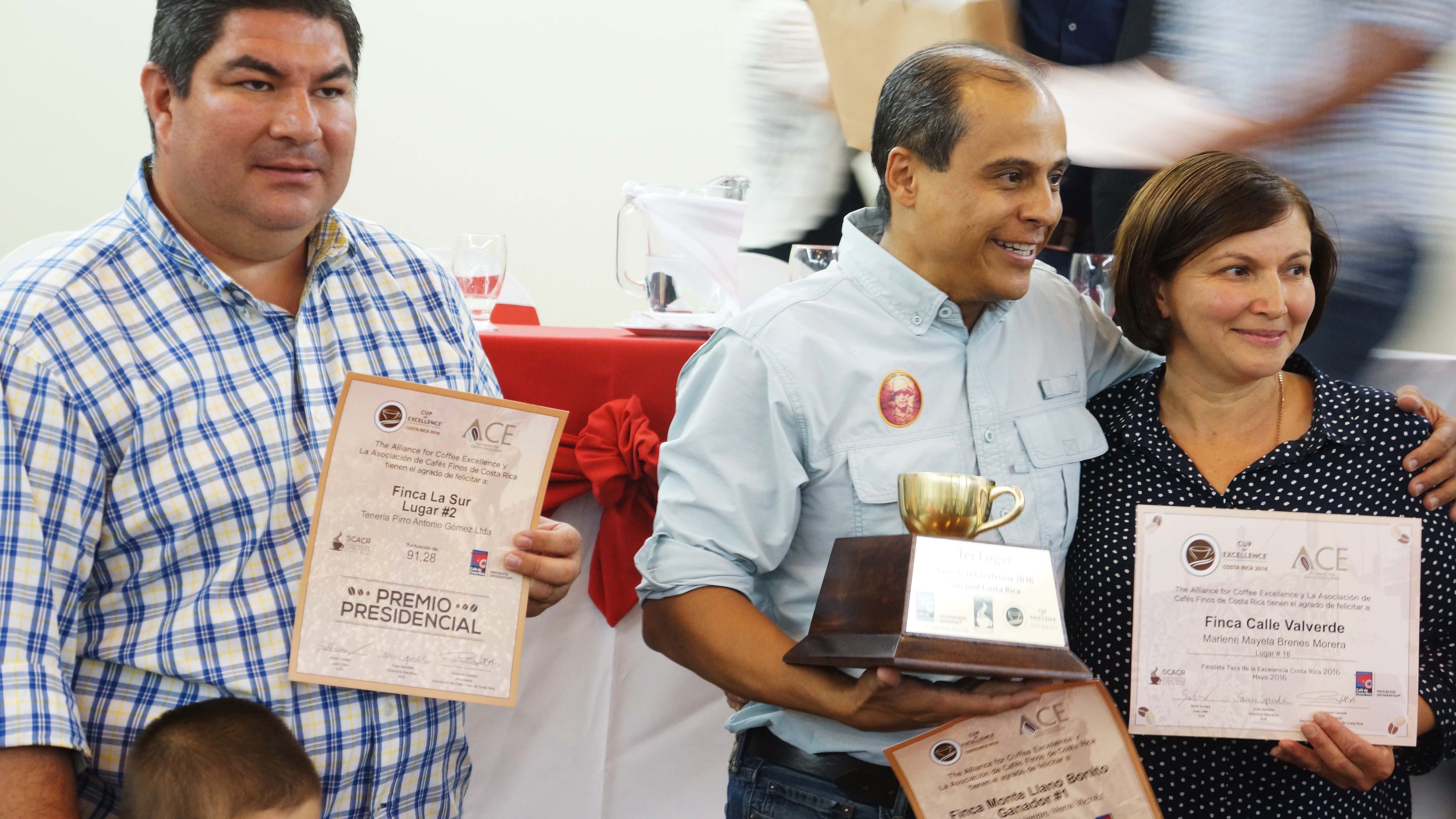 Finca de Naranjo premiada como el mejor café de Costa Rica