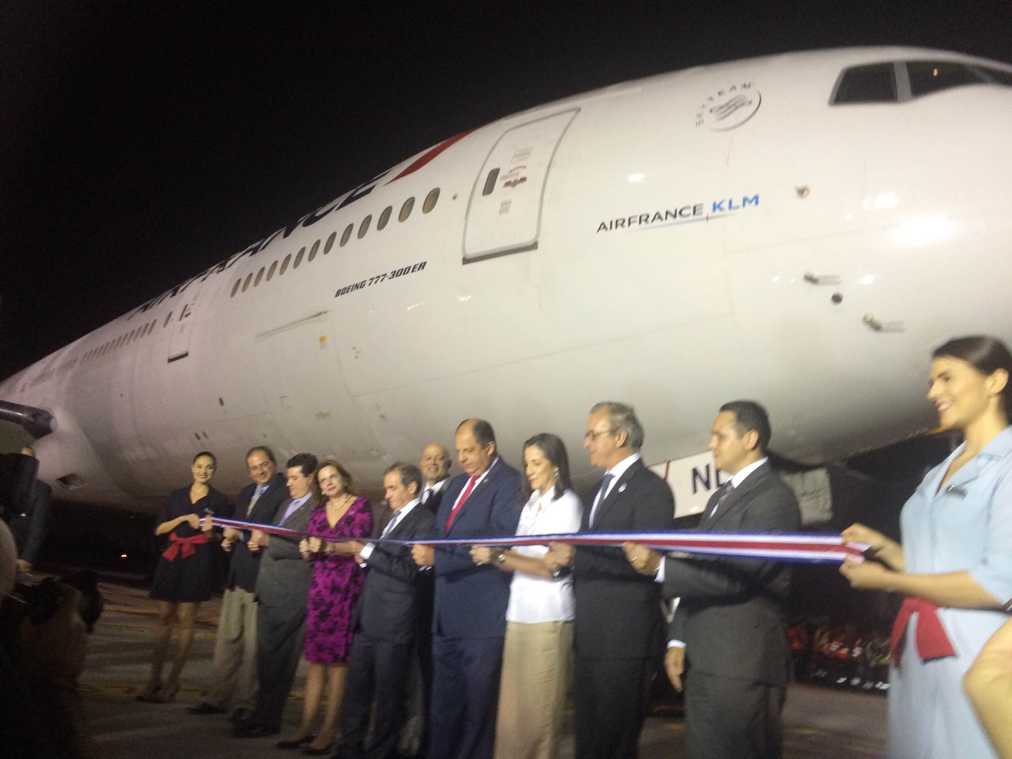 Air France inauguró nueva ruta París- San José-París