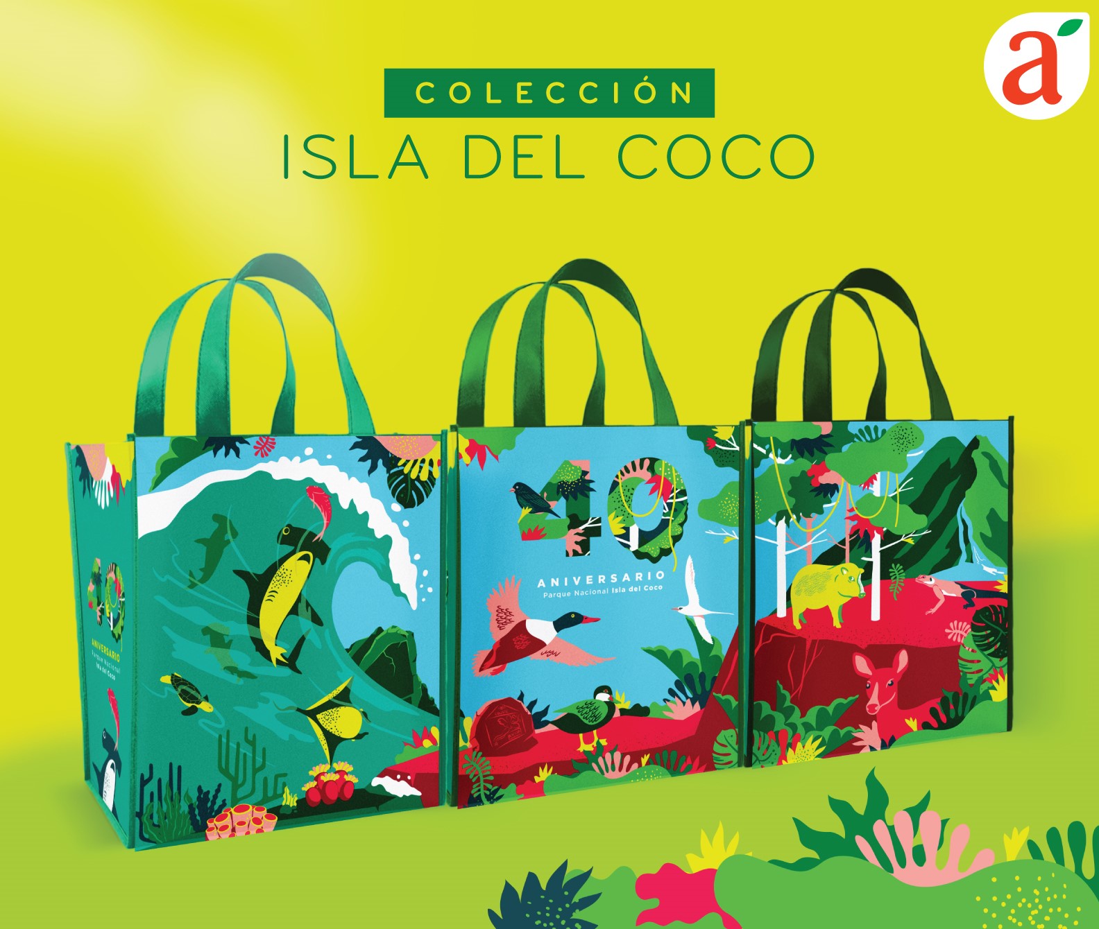 Auto Mercado festeja a la Isla del Coco con edición coleccionable de bolsas reutilizables