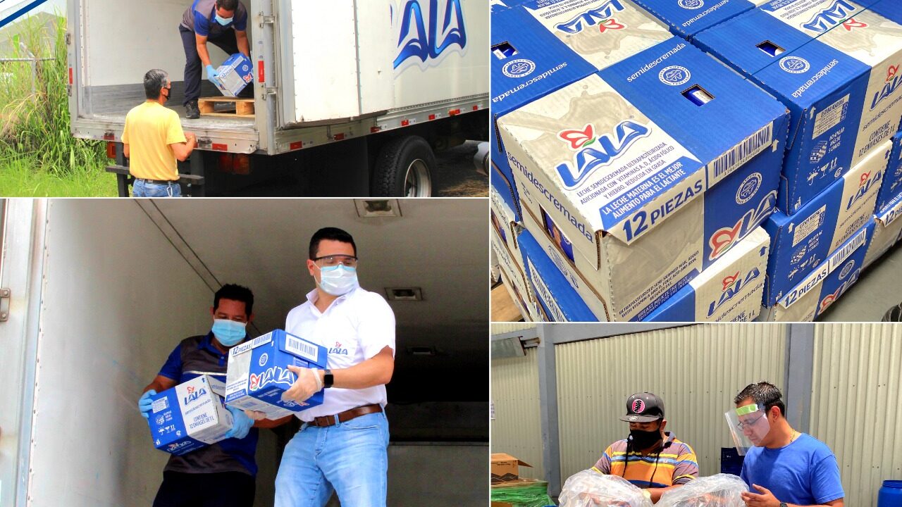 LALA dona 2.500 litros de leche a personas afectadas por el covid-19